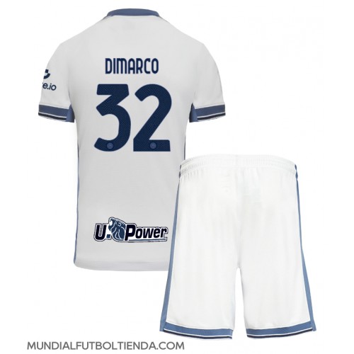 Camiseta Inter Milan Federico Dimarco #32 Segunda Equipación Replica 2024-25 para niños mangas cortas (+ Pantalones cortos)